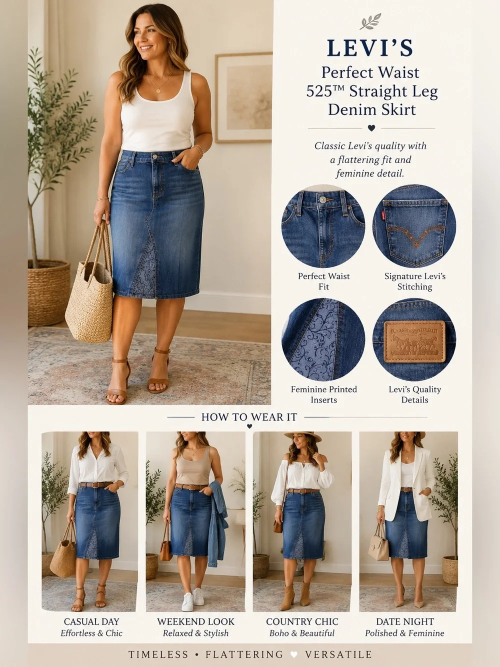 Levis styled model